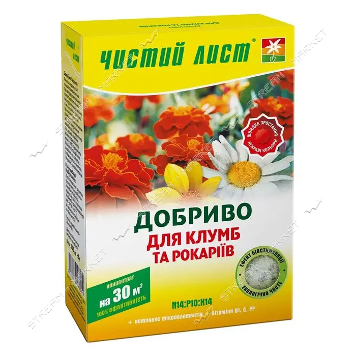 Удобрение кристаллическое для клумб и рокариев Чистый Лист 300г                                     