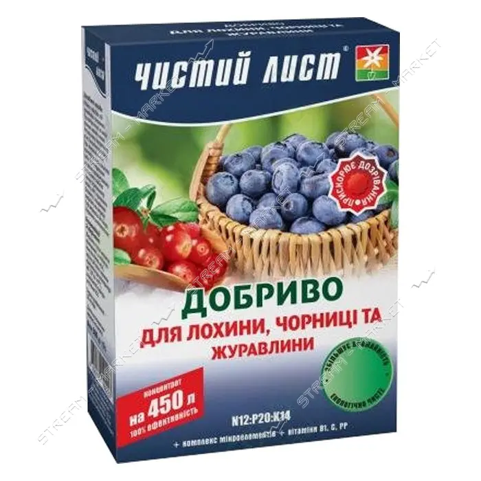 Удобрение кристаллическое для голубики черники и клюквы Чистый Лист 300г