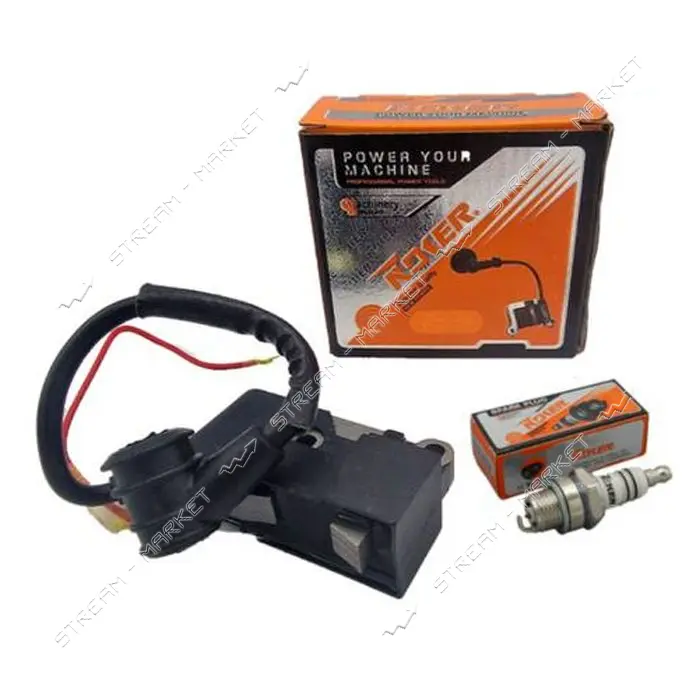Зажигание бензопилы GoodLuck 4500/5200 плюс свеча Noker
