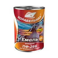 Краска алкидная Корабельная ПФ-266 для пола 0.9л красно-коричневая