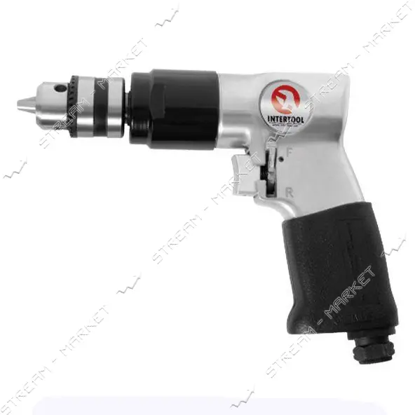 Дрель пневматическая Intertool PT-0902 с реверсом патрон 1.5-10мм 3/8"                              