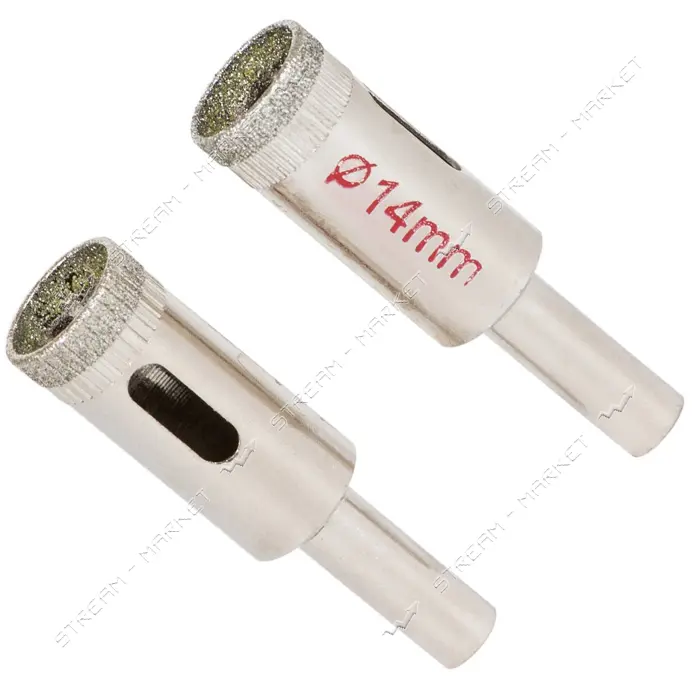 Коронки Sigma 1541141 алмазные по керамике и стеклу 14мм