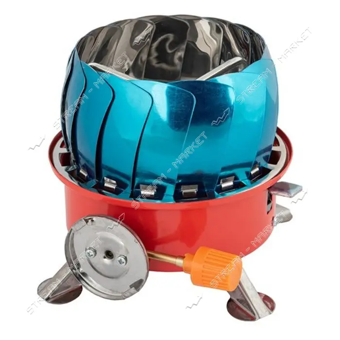 Плита газовая Mastertool 44-5104 однокомфорочная пьезоподжиг с защитой от ветра                     