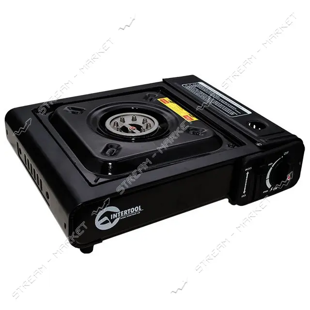 Плита газовая однокомфорочная пьезоподжиг Intertool GS-0001                                         