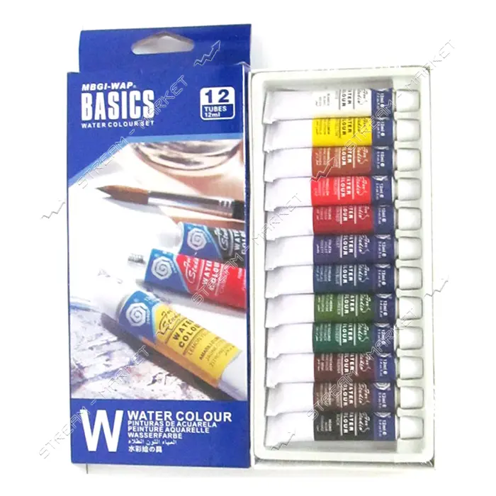 Набор красок акварельных Basics 1212C-EW-2 12 цветов 12мл                                           