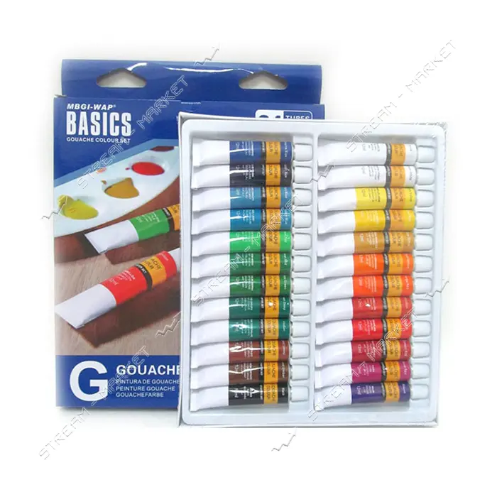 Набор красок гуашь Basics 2412C-EG-3 24 цвета 12мл