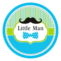 Тарелки Little Man детские бумажные одноразовые 18см 10шт