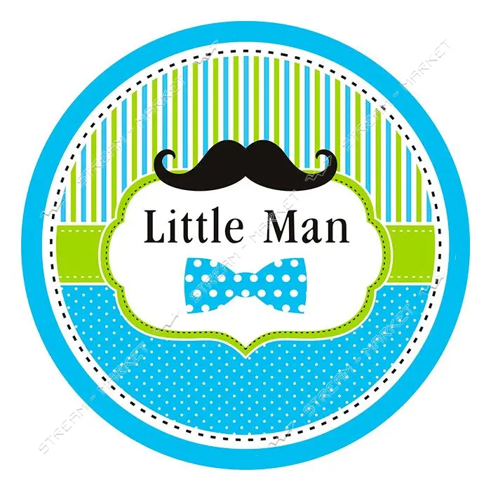 Тарелки Little Man детские бумажные одноразовые 18см 10шт                                           