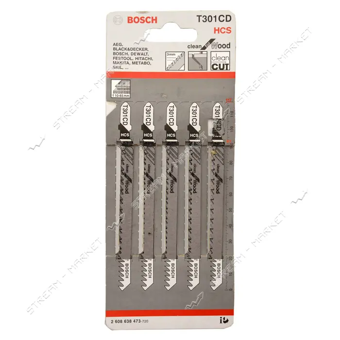 Пилки для электрического лобзика Bosсh T301CD 5шт