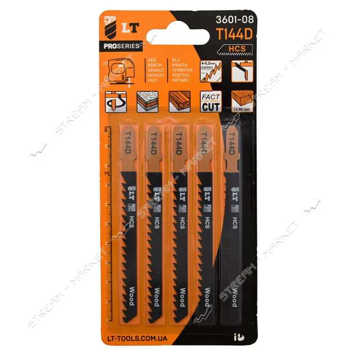 Пилки для эл-лобзика LT/Maxidrill 3601-04 T101D 5шт
