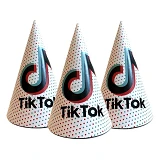 Колпаки праздничные Тик Ток маленькие 20шт                                                          