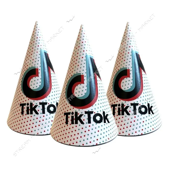 Колпаки праздничные Тик Ток маленькие 20шт                                                          