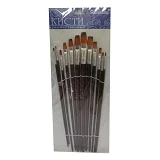Набор кистей нейлон J.Otten JO7456-12 плоские 12шт                                                  