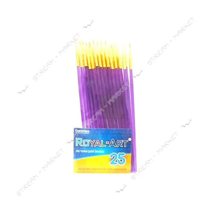 Кисть нейлон RA7611 круглая 16см 1 пластиковая ручка