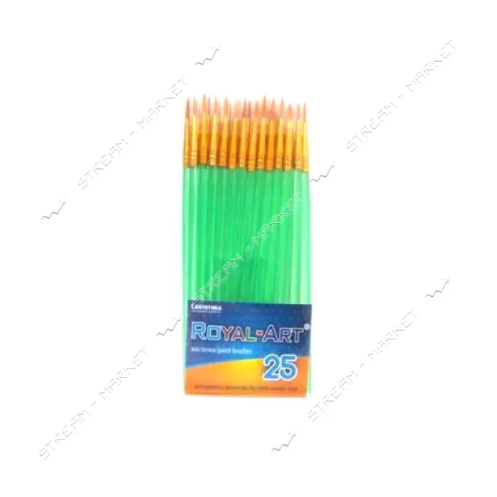 Кисть нейлон RA7613 круглая 16.5см 3 пластиковая ручка                                              