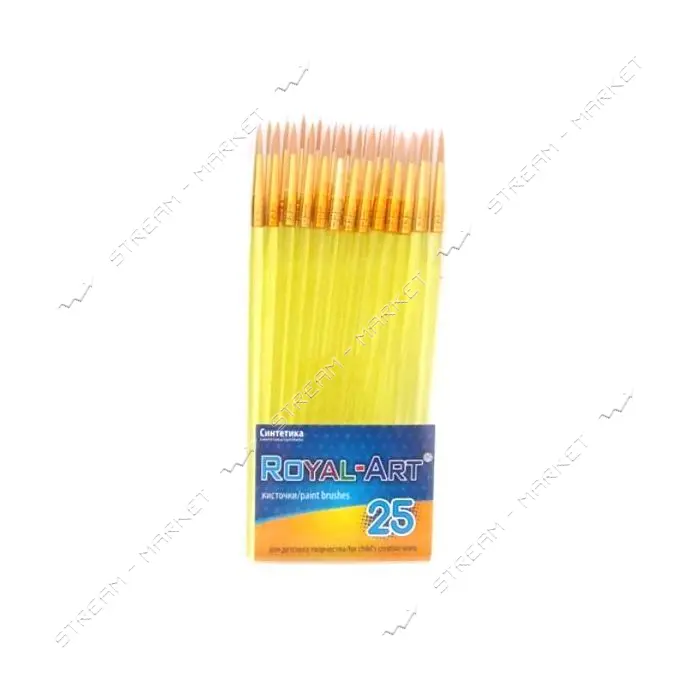 Кисть нейлон RA7614 круглая 17см 4 пластиковая ручка                                                