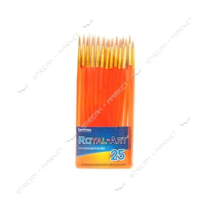 Кисть нейлон RA7615 круглая 17см 5 пластиковая ручка