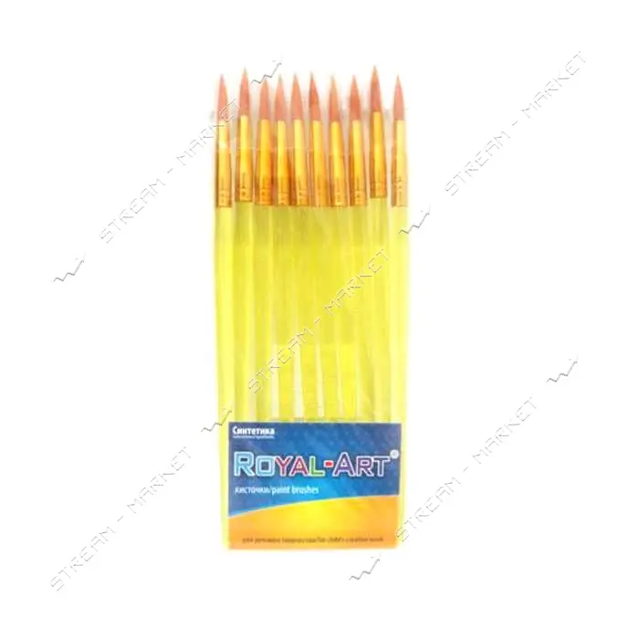 Кисть нейлон RA7620 круглая 19см 10 пластиковая ручка                                               