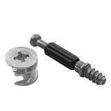Стяжка мебельная эксцентриковая Минификс Hettich 16мм пластик 100шт черный