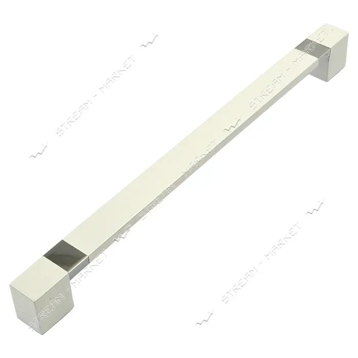 Ручка мебельная Yakut 224mm Турция белая хром