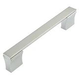 Ручка мебельная высокая квадрат Birgul 128mm Турция хром