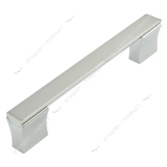 Ручка мебельная высокая квадрат Birgul 128mm Турция хром