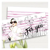 Конверт для денег For you в полоску