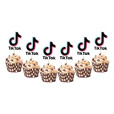 Топперы для капкейков TikTok фигурные 6шт