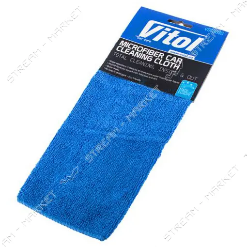 Салфетка Vitol VSC3030 для полировки микрофибра 30х30см синяя