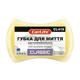 Губка для мытья автомобиля Сarlife Classic c мелкими порами 205x130x47мм желтая                     