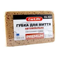 Губка для мытья автомобиля с большими порами Сarlife Premium 190x120x70мм коричневая                