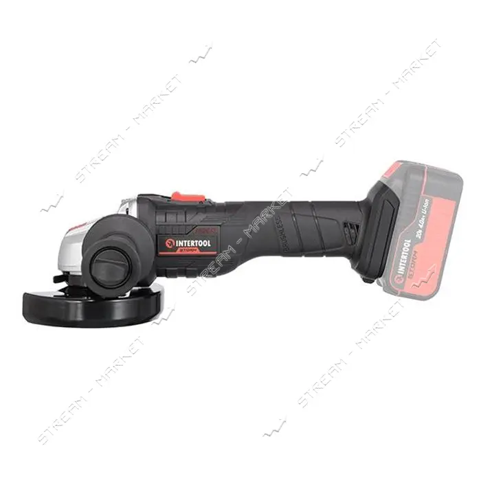 Шлифмашина угловая Intertool WT-9366 аккумуляторная 20В 125мм 10000об/мин без ЗУ и АКБ