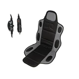 Накидка на сидение с подогревом Vitol H 19002 GY/BK высокая 115x49см с переключателем