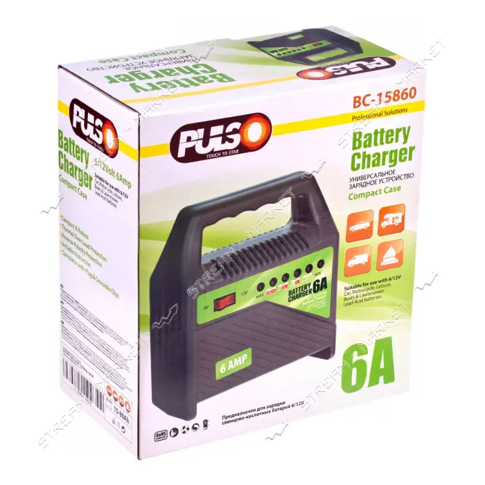 Зарядное устройство Pulso BC-10641 6-12V/4A/10-60AHR