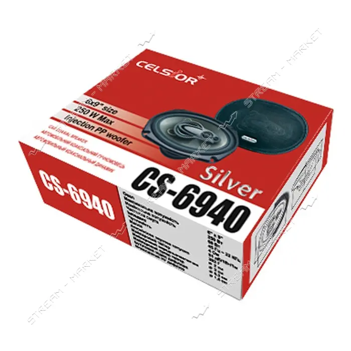 Четырехполосные коаксиальные динамики Celsior CS-6940 Серия Silver 6х9 15.24x22.86см                