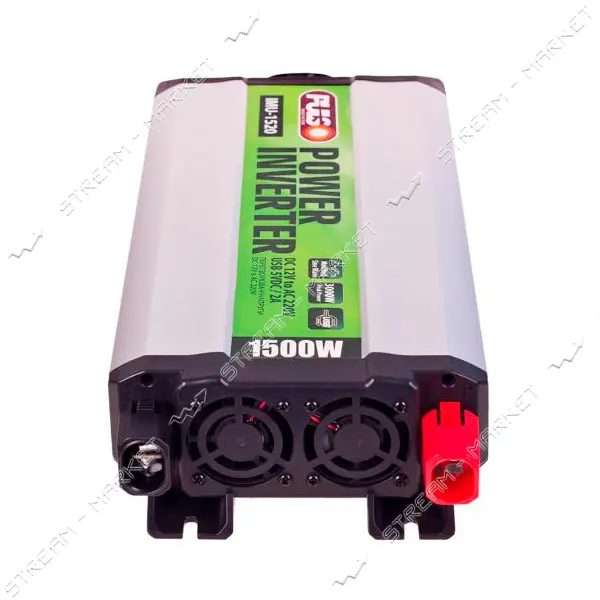 Преобразователь напряжения Pulso IMU-1520 12V-220V 1500W USB-5VDC2.0A модифицированная волна клеммы
