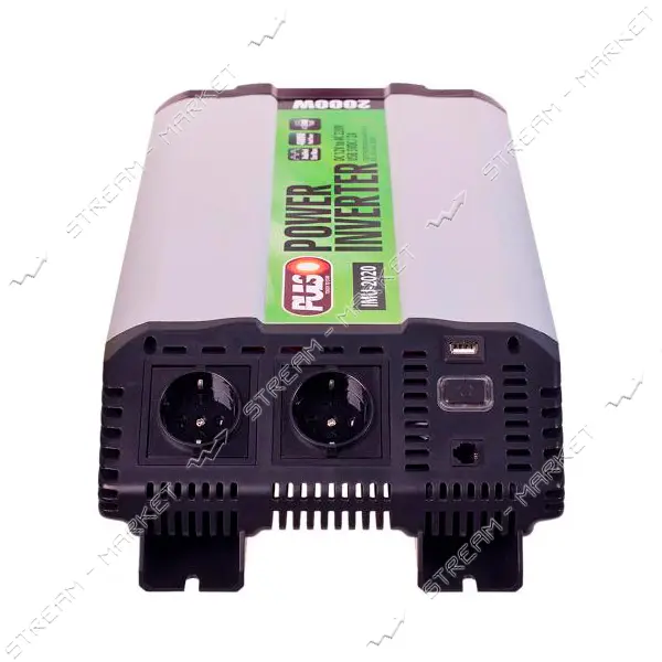 Преобразователь напряжения Pulso IMU-2020 12V-220V 2000W USB-5VDC2.0A модифицированная волна клеммы