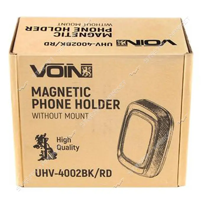 Держатель мобильного телефона Voin UHV-4002 BK/RD магнитный без кронштейна                          