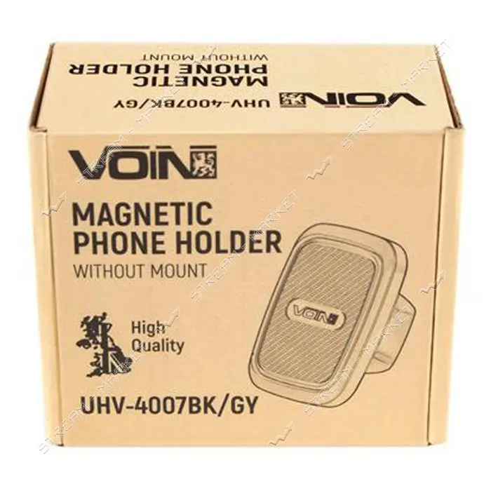 Держатель мобильного телефона Voin UHV-4007 BK/GY магнитный без кронштейна