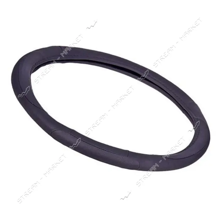 Чехол на руль Vitol 080242/17023 BK М черный (кожзам)