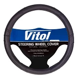 Чехол на руль Vitol 16113/BB0261 L кожзам черный                                                    