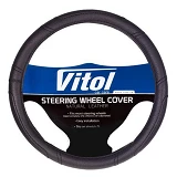 Чехол на руль Vitol 16280B XXXL черный  (кожзам)                                                    