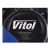 Чехол на руль Vitol VLOD-BRL T85 BK M черный (кожзам)