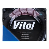 Чехол на руль Vitol VLOD-F95 BK/MRN M черно-коричневый (искуственный мех +камни)