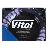 Чехол на руль Vitol VLOD-F95 BK/PRL M черно-сиреневый (искуственный мех +камни)