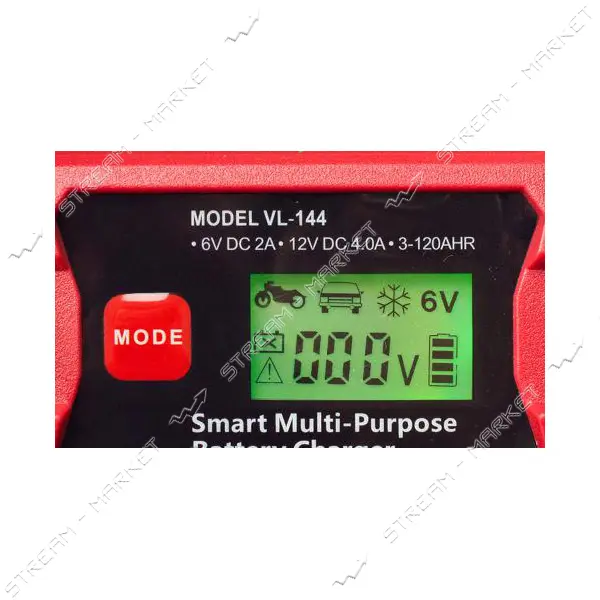 Зарядное устройство Voin VL-144 6-12V/2-4.0A/3-120AHR/LCD