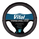 Чехол на руль Vitol 16556-10 B M черный (кожзам)                                                    
