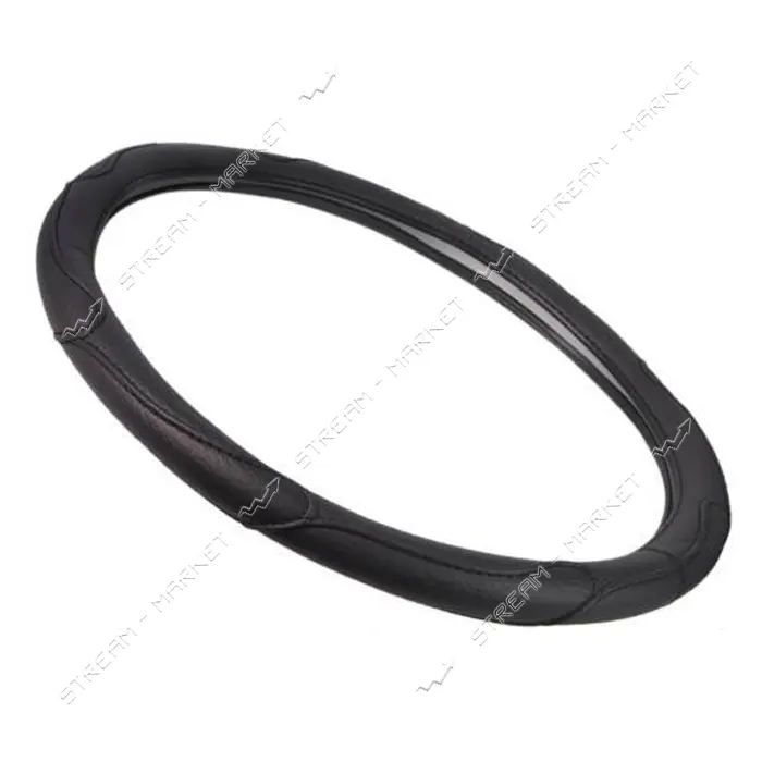Чехол на руль Vitol 16556-10 B XXXXL черный (кожзам)