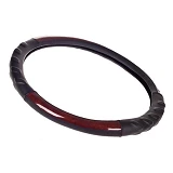 Чехол на руль Vitol HU 100107 BK XL черный с коричневыми вставками (кожзам)                         