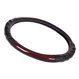 Чехол на руль Vitol HU 100107 BK XXL черный с коричневыми вставками (кожзам)                        